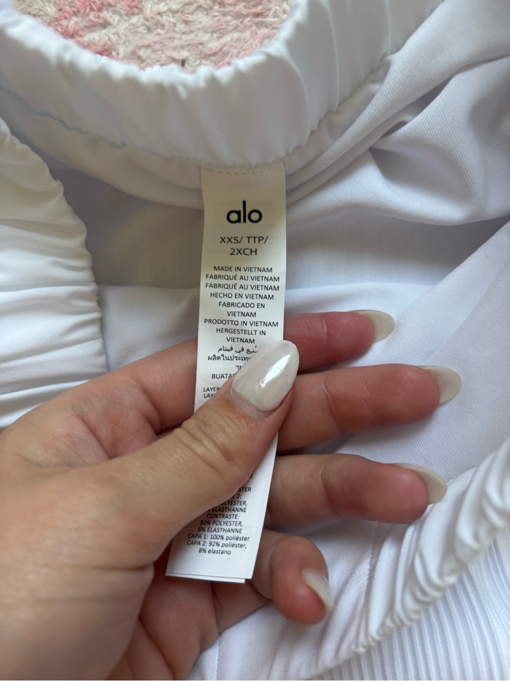 ALO Yoga White Micro Plisse skirt - Picture 4 of 6